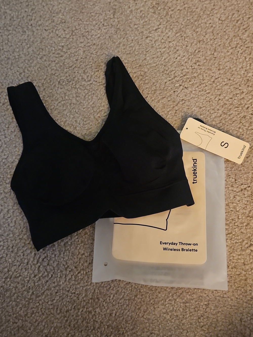 TrueKind Wireless Everyday Bralette - Black